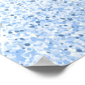 Schöner blauer Glitzer Empfang Poster (Ecke)