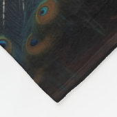 Schöner blauer Goldpfau Fleecedecke (Ecke)