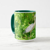 Schöner blauer Held in der wilden Tasse (Vorderseite Links)