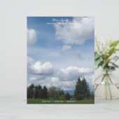 schöner blauer Himmel und weiße Wolken Briefkopf (Stehend Vorderseite)