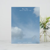 schöner blauer Himmel und Wolken Briefbogen (Stehend Vorderseite)