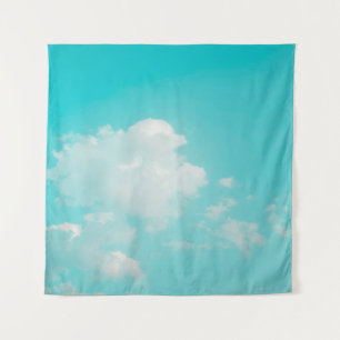 Schöner blauer Himmel und Wolken mit Tageslicht na Wandteppich