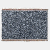 Schöner blauer Leopard-Tierhaut-Druck Decke (Vorderseite)