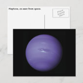 Schöner blauer Neptun, aus dem Weltall gesehen, NA Postkarte (Vorne/Hinten)