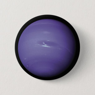 Schöner blauer Neptun, wie vom Raum gesehen, die Button
