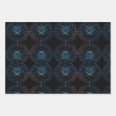 Schöner blauer Panther mit nächtgelben Augen Geschenkpapier Set (Vorderseite)