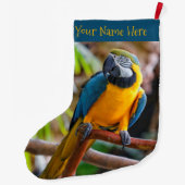 Schöner Blauer Papagei-Vogel Großer Weihnachtsstrumpf (Rückseite)