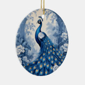 Schöner blauer Pfau Keramik Ornament (Rechts)