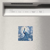 Schöner blauer Pfau Magnet (In Situ (Geschirrspüler))