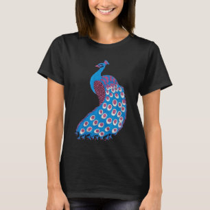 Schöner blauer Pfau T-Shirt