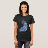 Schöner blauer Pfau T-Shirt (Vorne ganz)