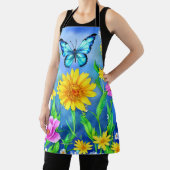 Schöner Blauer Schmetterling in einer Blume Wiese Schürze (InSitu)