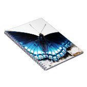 Schöner blauer Schmetterling Notizblock (Rechte Seite)