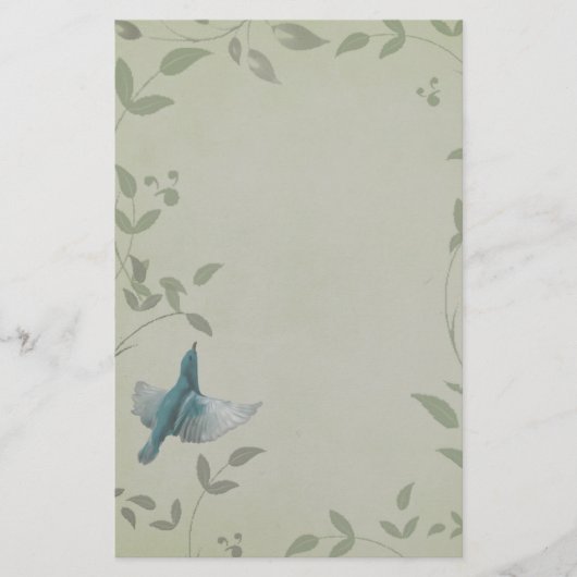 Schöner blauer Vogel Briefpapier (Vorderseite)