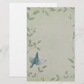 Schöner blauer Vogel Briefpapier (Vorne/Hinten)