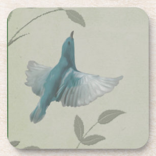 Schöner blauer Vogel Getränkeuntersetzer