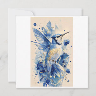 schöner blauer Vogel Karte