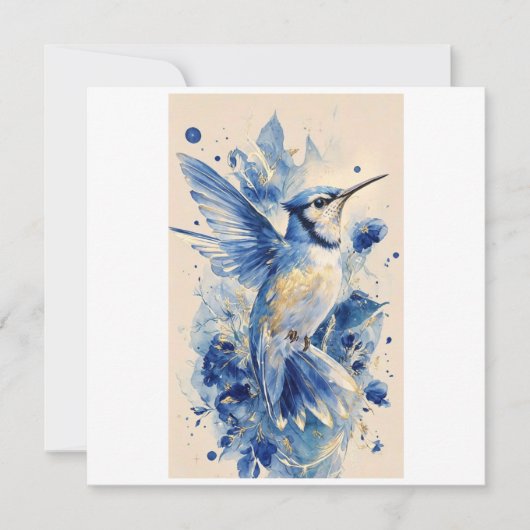 schöner blauer Vogel Karte (Vorderseite)