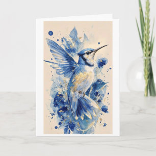 schöner blauer Vogel Karte