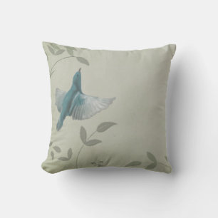 Schöner blauer Vogel Kissen