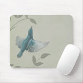 Schöner blauer Vogel Mousepad (Mit Mouse)