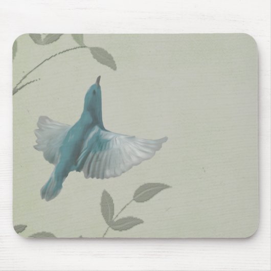 Schöner blauer Vogel Mousepad (Vorne)