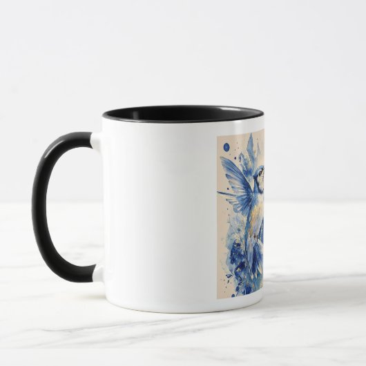 Schöner blauer Vogel Tasse (Links)