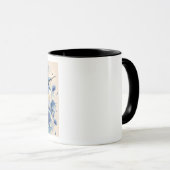 Schöner blauer Vogel Tasse (VorderseiteRechts)