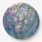 Schöner Blick auf die gläserne Lily des Tals Pappteller (Vorderseite)