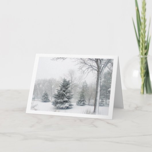 Schöner Blizzard Feiertagskarte (Vorderseite)