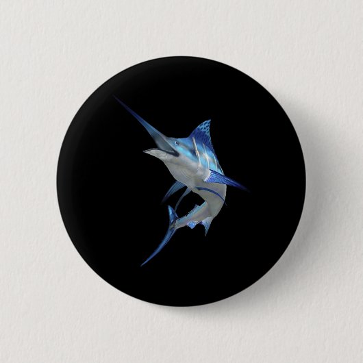 Schöner Blue Marlin Fischen Kurzurlaub Button (Vorderseite)