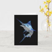 Schöner Blue Marlin Fischen Kurzurlaub Karte (Gelbe Blume)