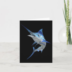 Schöner Blue Marlin Fischen Kurzurlaub Karte