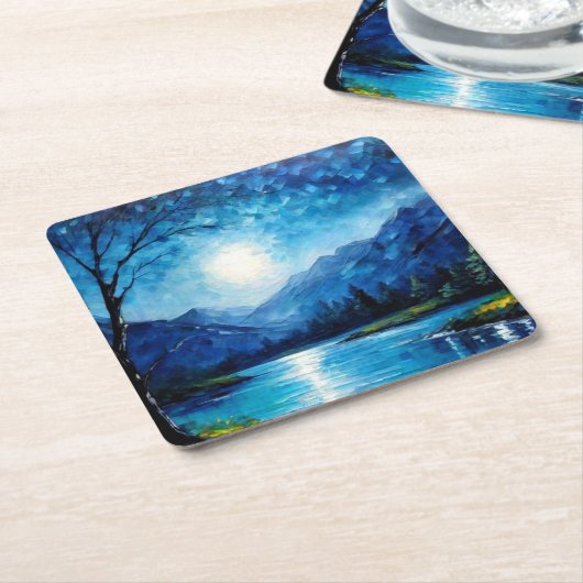 Schöner Blue Mountains Square Paper Untersetzer (angewinkelt)