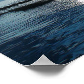 Schöner Blue Sunset am Cape Cod Beach Poster (Ecke)