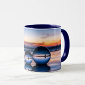 Schöner Blue Surfer Lensball Sunset Tasse (VorderseiteRechts)