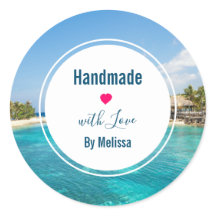 Schöner Blue Tropical Beach Handwerk mit Liebe