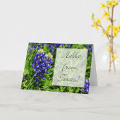 Schöner Bluebonnet hallo von Texas! Karte (Gelbe Blume)