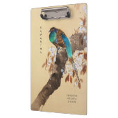 Schöner blühender Baum Vintag Japanisch Klemmbrett (Links)