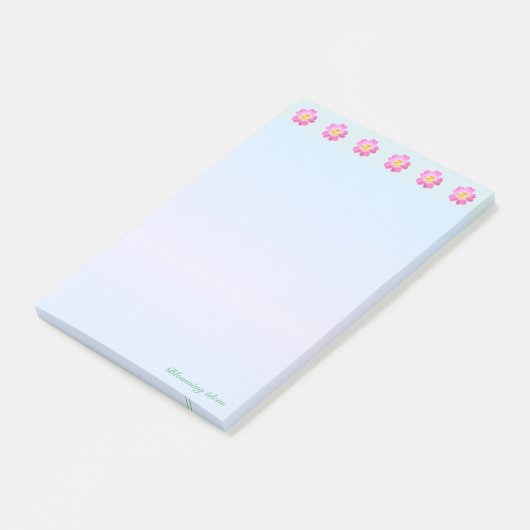 Schöner Blume Post-it Klebezettel (angewinkelt)