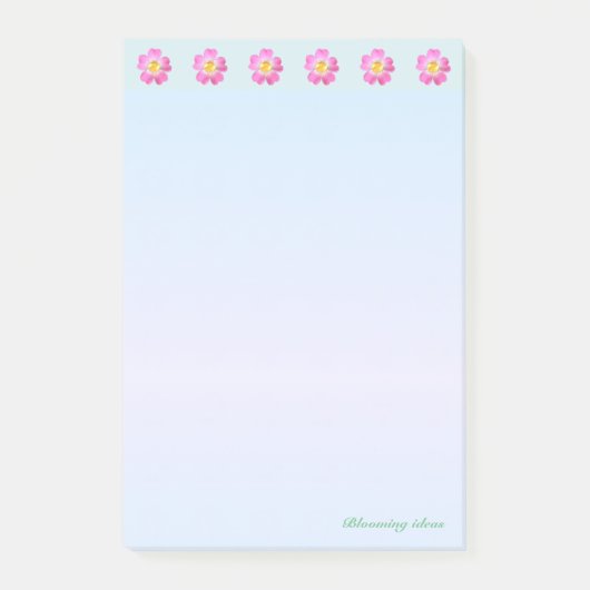 Schöner Blume Post-it Klebezettel (Vorderseite)