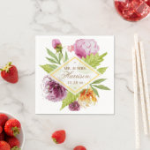 Schöner Blumenblossom Herr und Frau Wedding Serviette (Beispiel)
