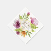 Schöner Blumenblossom Herr und Frau Wedding Serviette (Ecke)