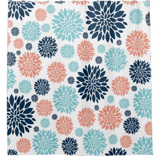 Schöner Blumendesign Duschvorhang (Vorderseite)