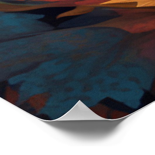 Schöner Blumendrache Poster (Ecke)