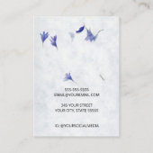 Schöner Blumenerring | 4 Stuhlsichtkarten Visitenkarte (Rückseite)