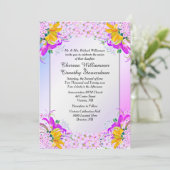 Schöner Blumengarten Einladung zur Hochzeit (Stehend Vorderseite)