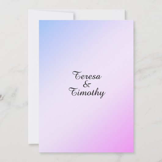 Schöner Blumengarten Einladung zur Hochzeit (Rückseite)