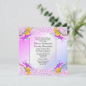 Schöner Blumengarten Einladung zur Hochzeit (Stehend Vorderseite)