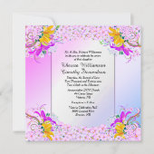 Schöner Blumengarten Einladung zur Hochzeit (Vorderseite)